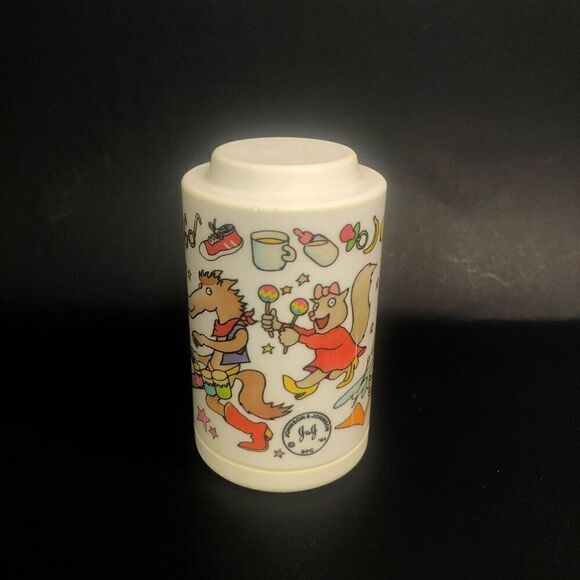 vintage 1981‎ johnson and johnson toy rattle baby toy graphics nostalgic 3 inch
